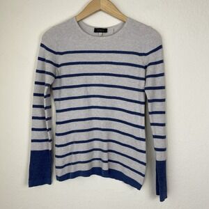 Forte S Cashmere lightweight sweater pullover Baby Waffle Knit Cotton Striped